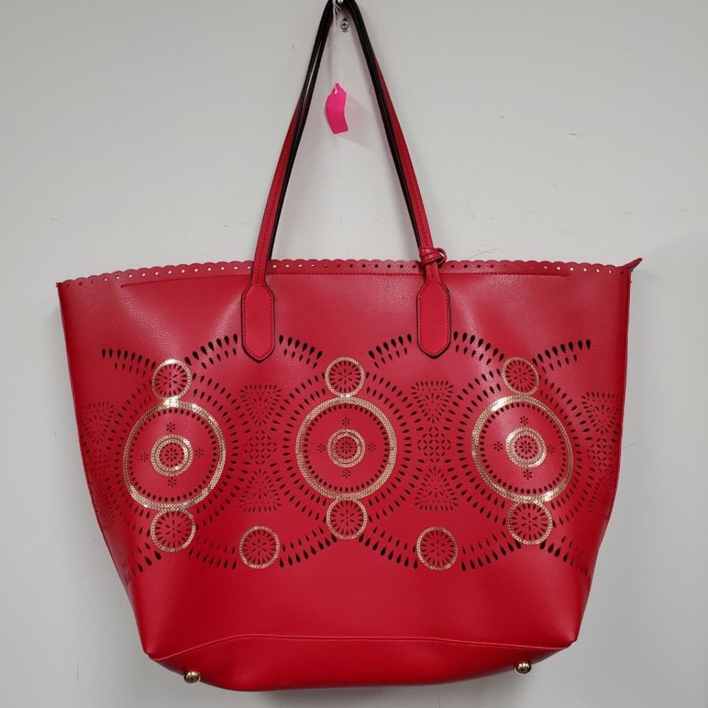 3 Piece Red Tote Set